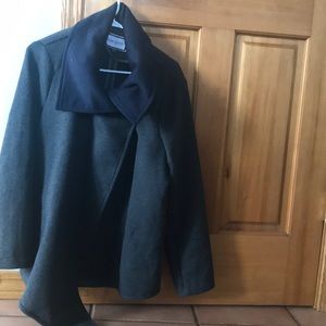 Asymmetric pea coat